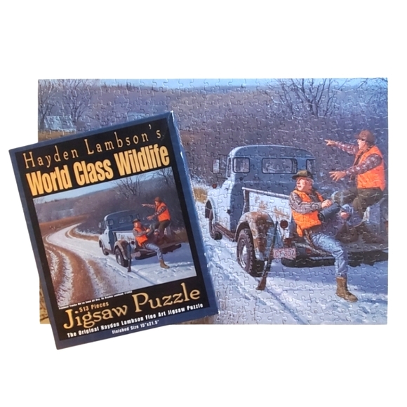 Hayden Lambson's Wildlife 513pc Puzzle "Freshest Tracks We've Seen All Day" - Picture 11 of 11